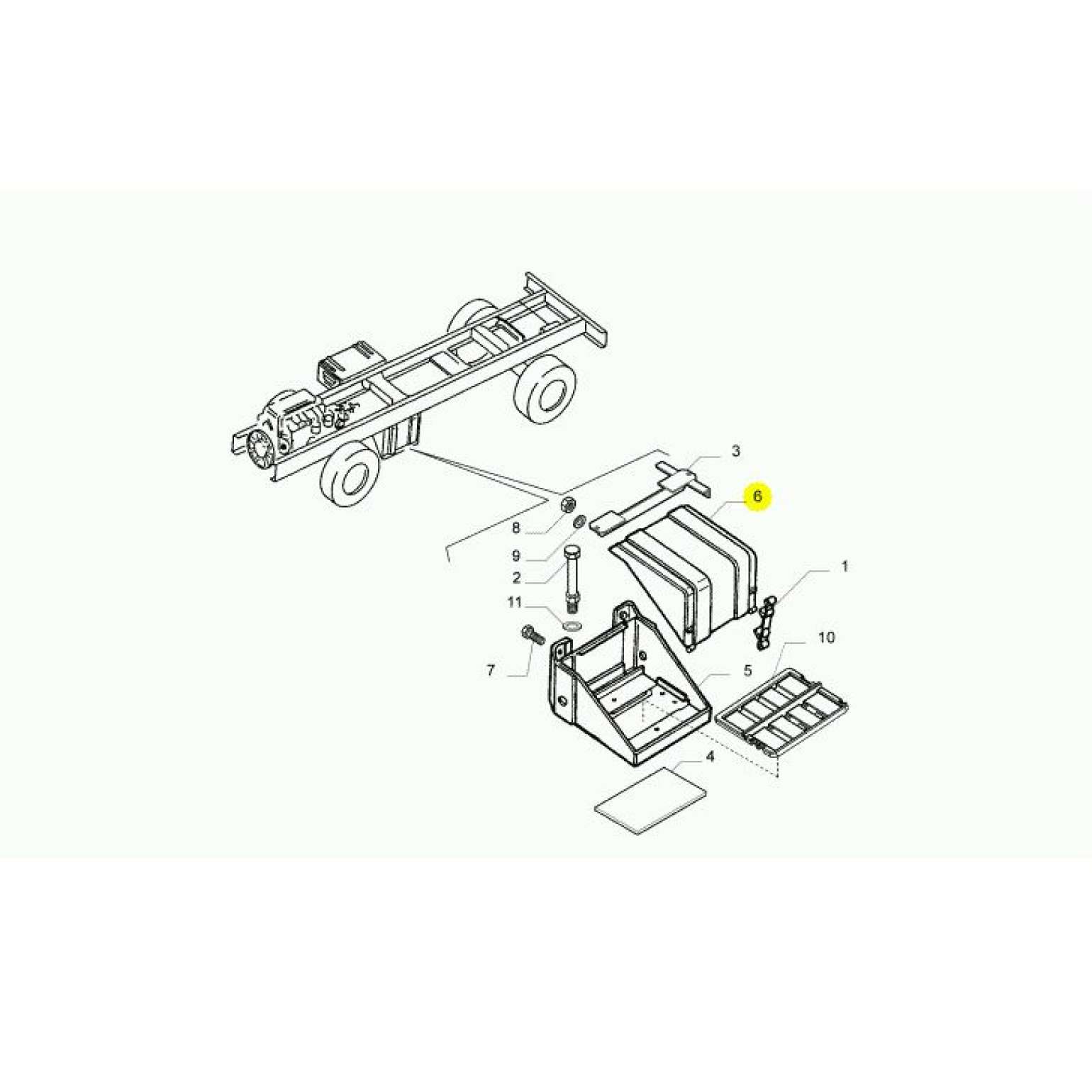 Tampa da Bateria 500318410 Iveco