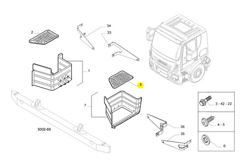 Plataforma Estribo Esquerdo Original Ivec...