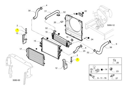 Coxim Do Radiador Original Iveco Daily 58...