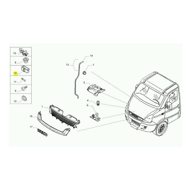 Presilha De Fixação Do Capô 5801470427 Iveco