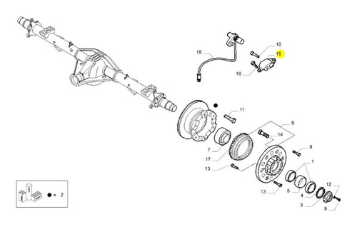 Suporte Cubo Roda Traseira Original Iveco...