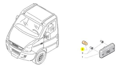 Lâmpada 12v 3w Pingo Dagua Original Iveco...