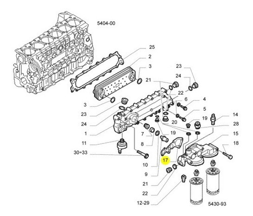 Junta Suporte Filtro Cursor 13 Iveco 5040...